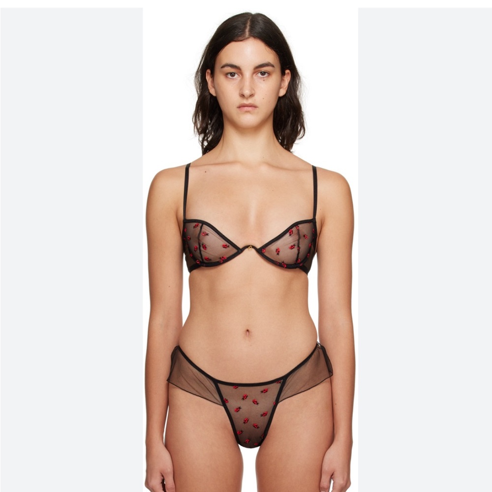 Le Petit Trou Black Coccinelle Underwire Bra Size Small